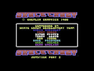 Skate Crazy title screen for Commodore 64